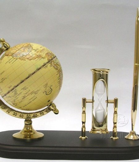 Подарочный набор, глобус, часы и ручка